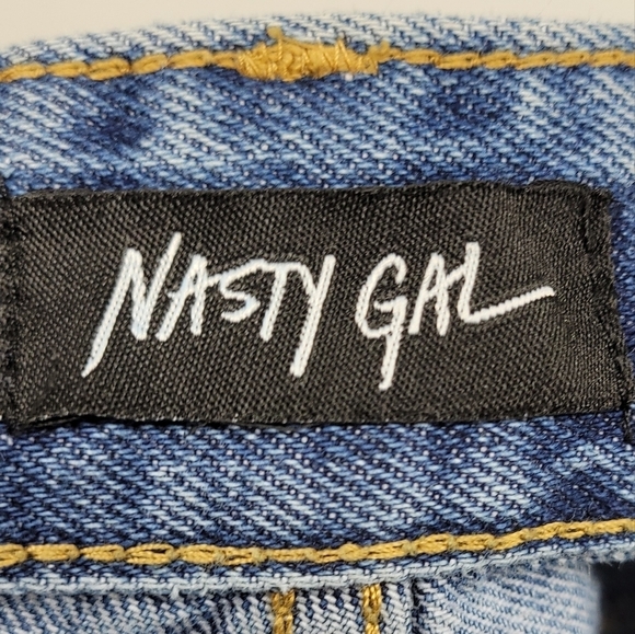 Nasty Gal Womens Distressed Faded and Frayed High Rise Ankle Jeans Size 6 - Picture 10 of 10